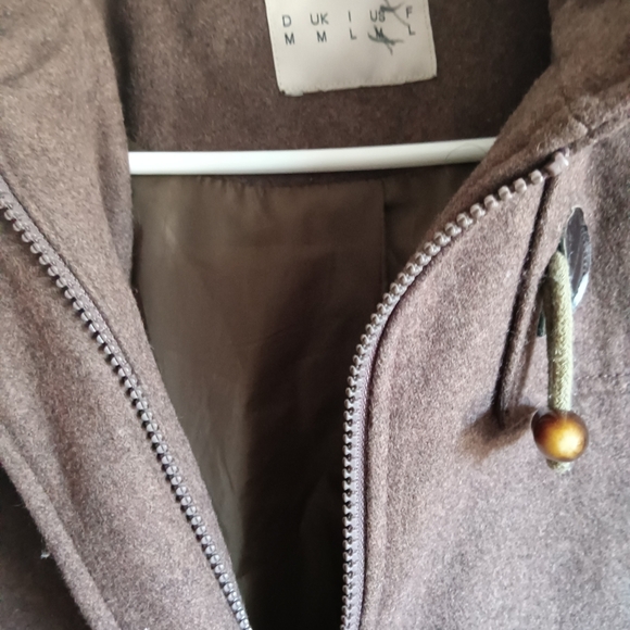 CLEARANCE SALE!! Vintage Esprit 100% Wool Brown Pea Coat with Toggle Details - Picture 10 of 13